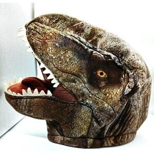 Halloween Party Dinosaur Over the Head Mask Brown Universal Studios